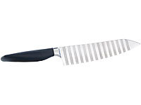 TokioKitchenWare Antihaft-Messer im Komplett-Set, 7-teilig; Damast-Santoku-Küchenmesser Damast-Santoku-Küchenmesser 
