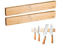 TokioKitchenWare 2er-Set originelle Messer-Magnetleisten aus echtem Bambus-Holz; Küchenmesser-Sets Küchenmesser-Sets Küchenmesser-Sets 
